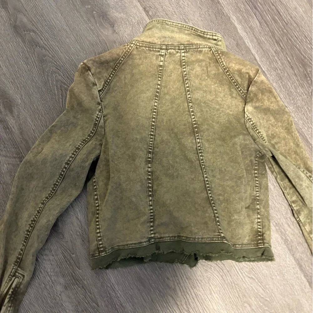 Free People Olive Green Asymmetrical Moto Jacket - Picture 5 of 10